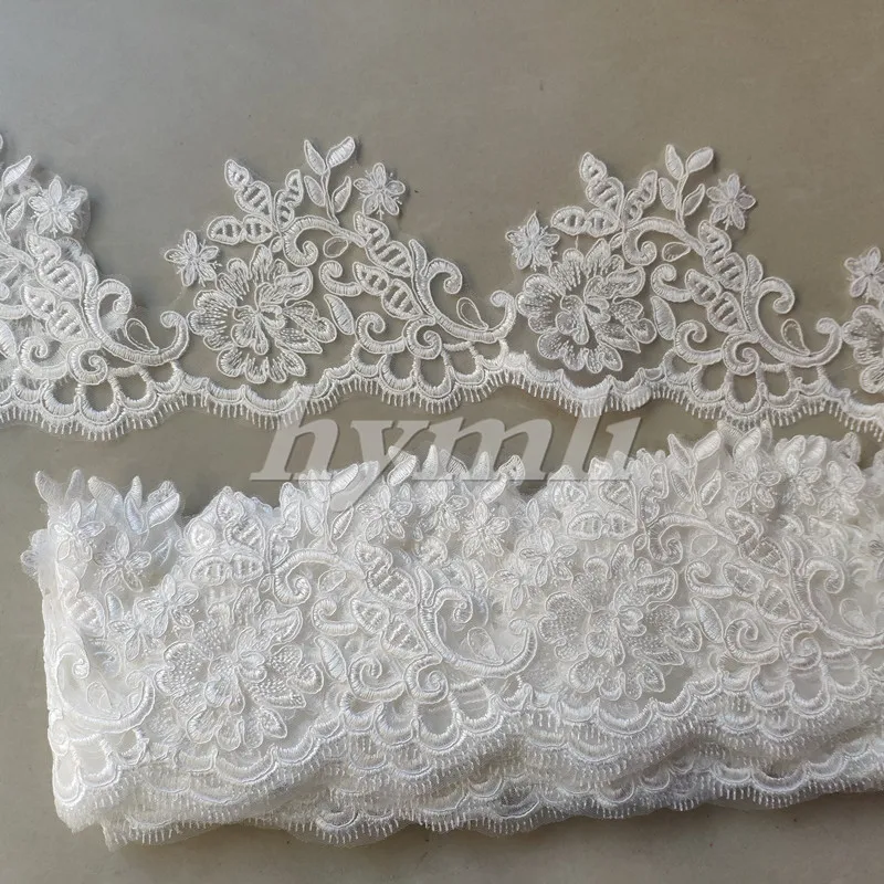 1 Layer Lace Veil 3 Meters Long Wedding Veil Cathedral Bridal Veil With Metal Comb - Image 3