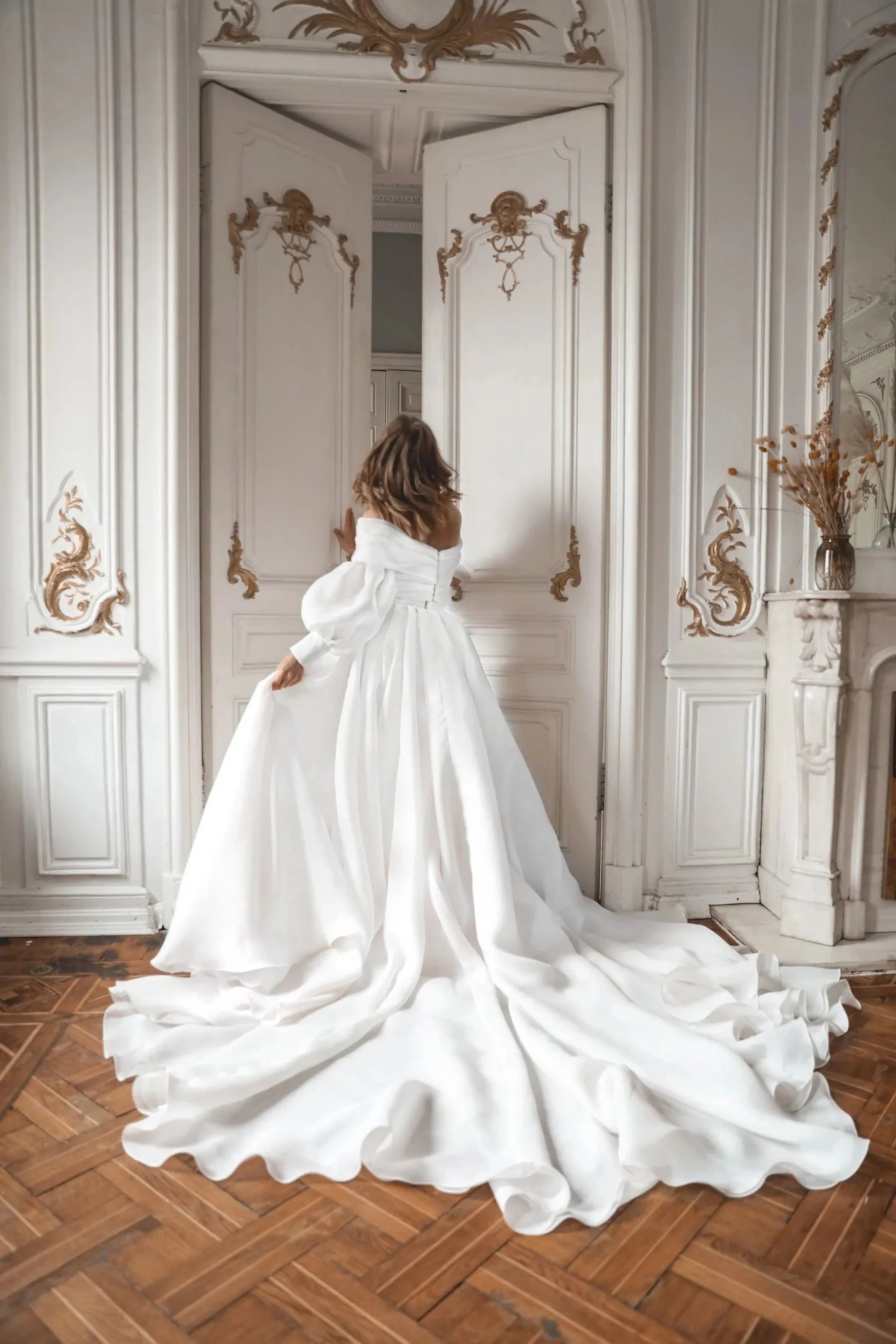 Light Ivory Wedding Dress Court Train Simple Bow Satin Vestido De Novia Mermaid Skirt PrincessDress Bridal Gown - Image 2