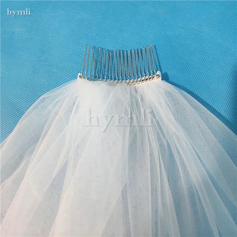 2 Tier Lace Wedding Veil 3 Meters Long Bridal Veil Lace Veil Cathedral Veil with Metal Comb - Image 5