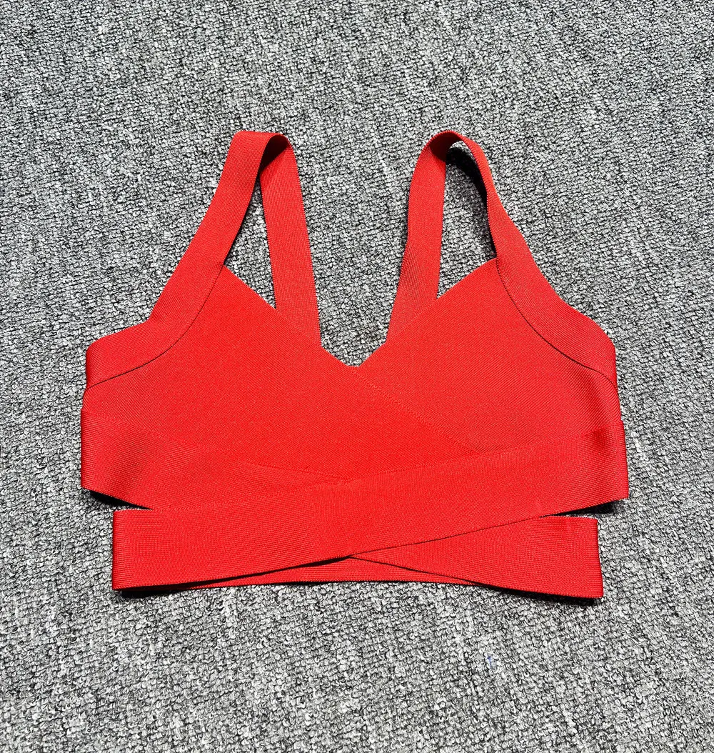 2024 Casual Women'S Ultra Short Bandage Vest Spaghetti Strap Sleeveless Hollow Out Solid Color Backless Top Women'S Sports Vest - Image 7