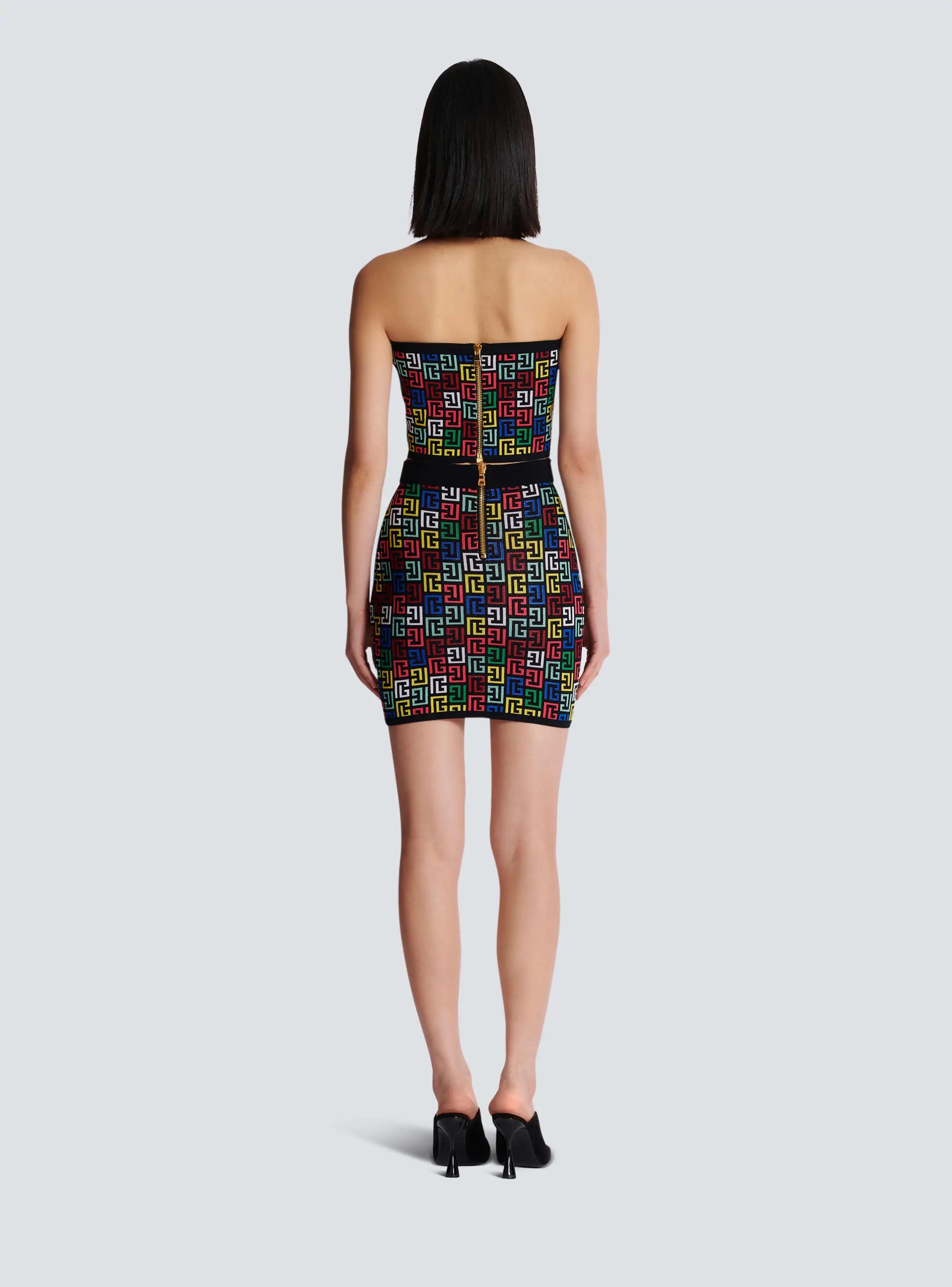 2024 New Women Sexy Halter Off the Shoulder Bodycon Mini Bandage Dress 2 Pieces Jacquard Celebrate Nightclub Party Dress Vestido - Image 6