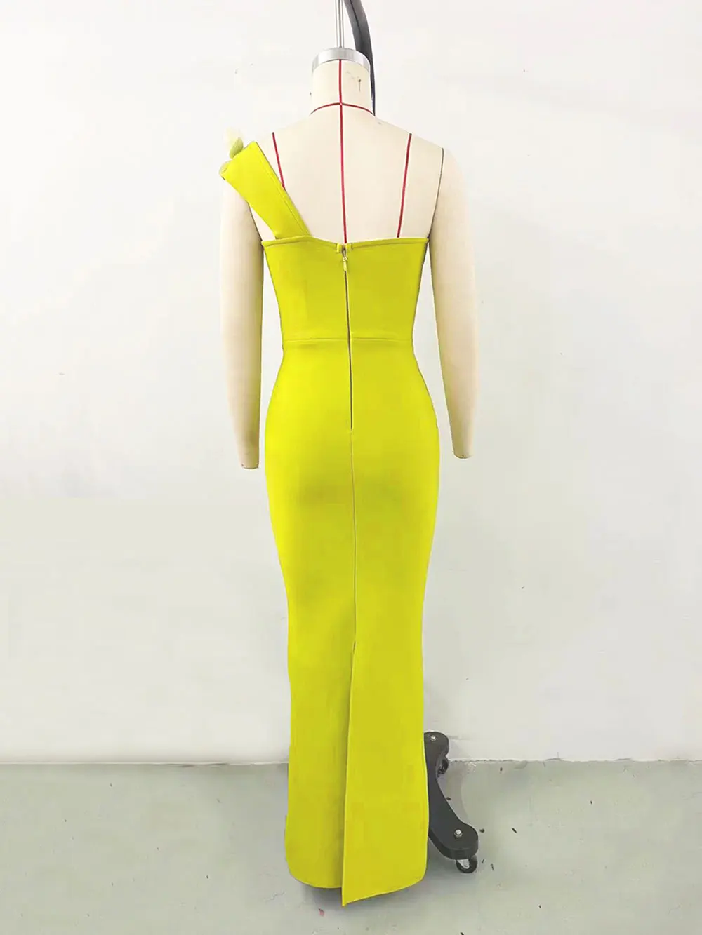 2024 Sexy Women's 3D Flower Decoration Long Dress Strapless Sleeveless Bodycon Backless Max Dress Cocktail Evening Party Vestido - Image 4