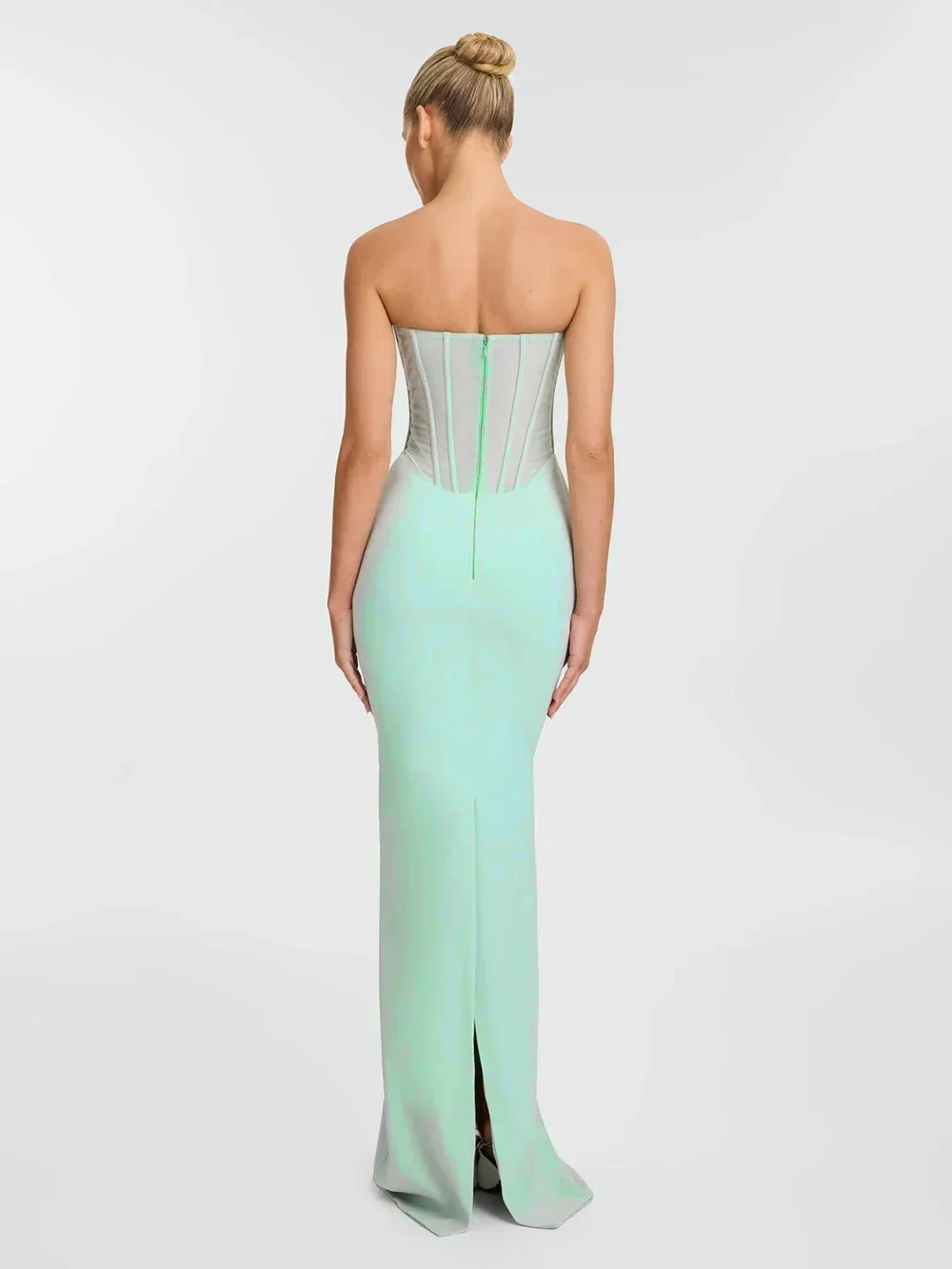 Elegant Strapless Scarf Tight Long Dress For Women'S Sexy Backless Sleeveless Vestidos Celebrity Evening Party Gowns - Image 6