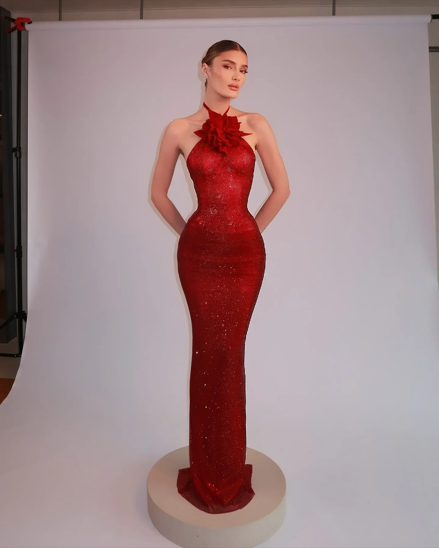 Women Sexy Halter Shinning Rhinestones Backless Bodycon Long Dress Celebrate Nightclub Party Wedding Outfit