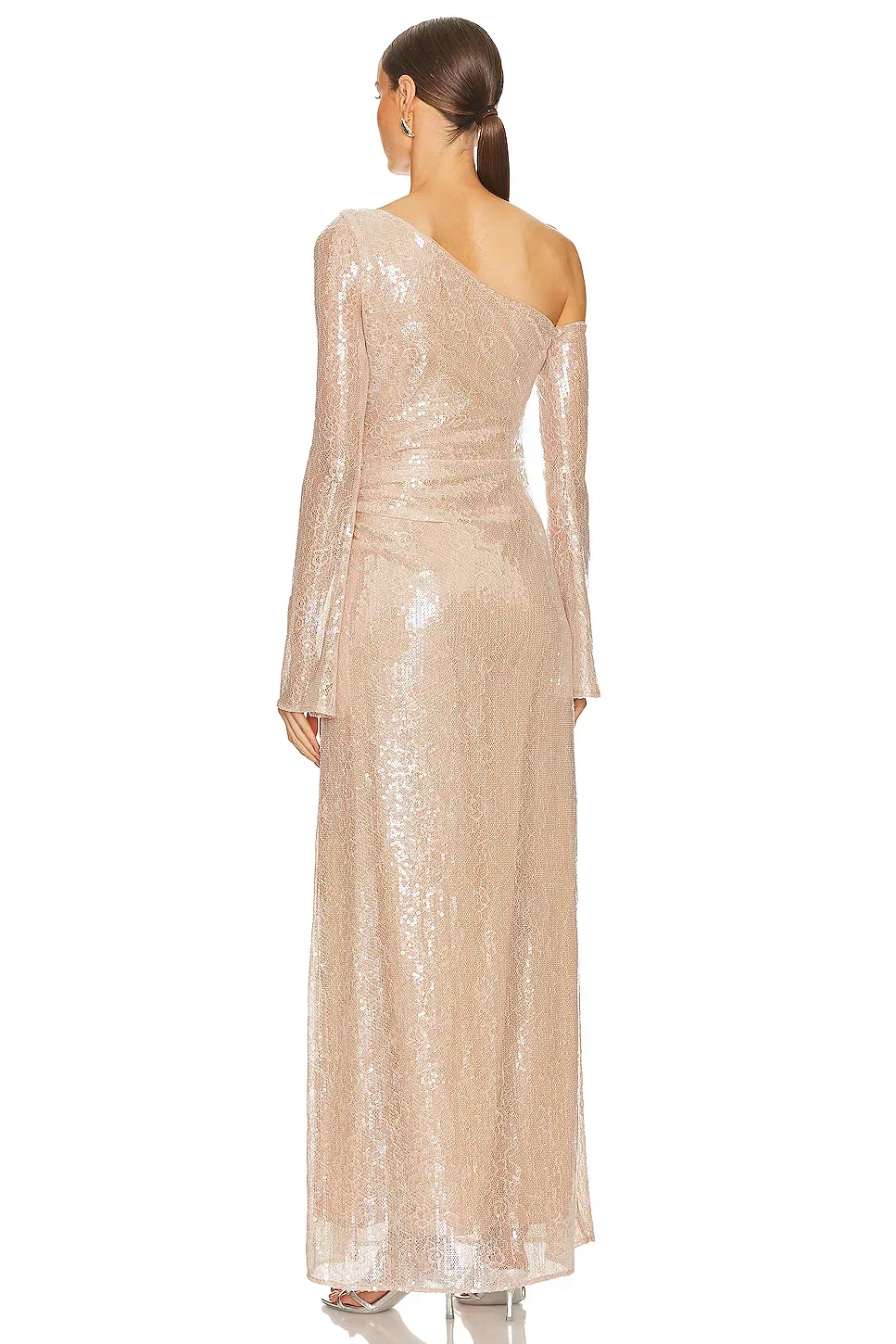 New Shinning Sequins Women Long Sleeve Off the Shoulder Bodycon Long Maxi Dress Fashion Celebrate Birthday Party Outfit - Image 5