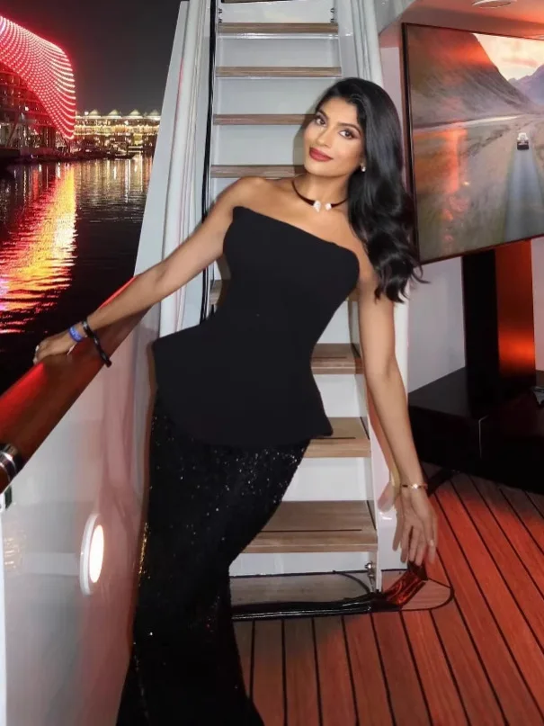Spring Women Sexy Strapless Shinning Sequins Bodycon Long Bandage Dress Celebrity Red Carpet Evening Party Dress - Image 4