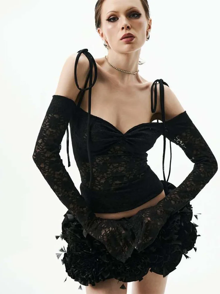 New Summer Women Sexy Lace Off the Shoulder Full Florlas Bodycon Mini Dress Nightclub Party Celebrate Bar Singer Wear - Image 3