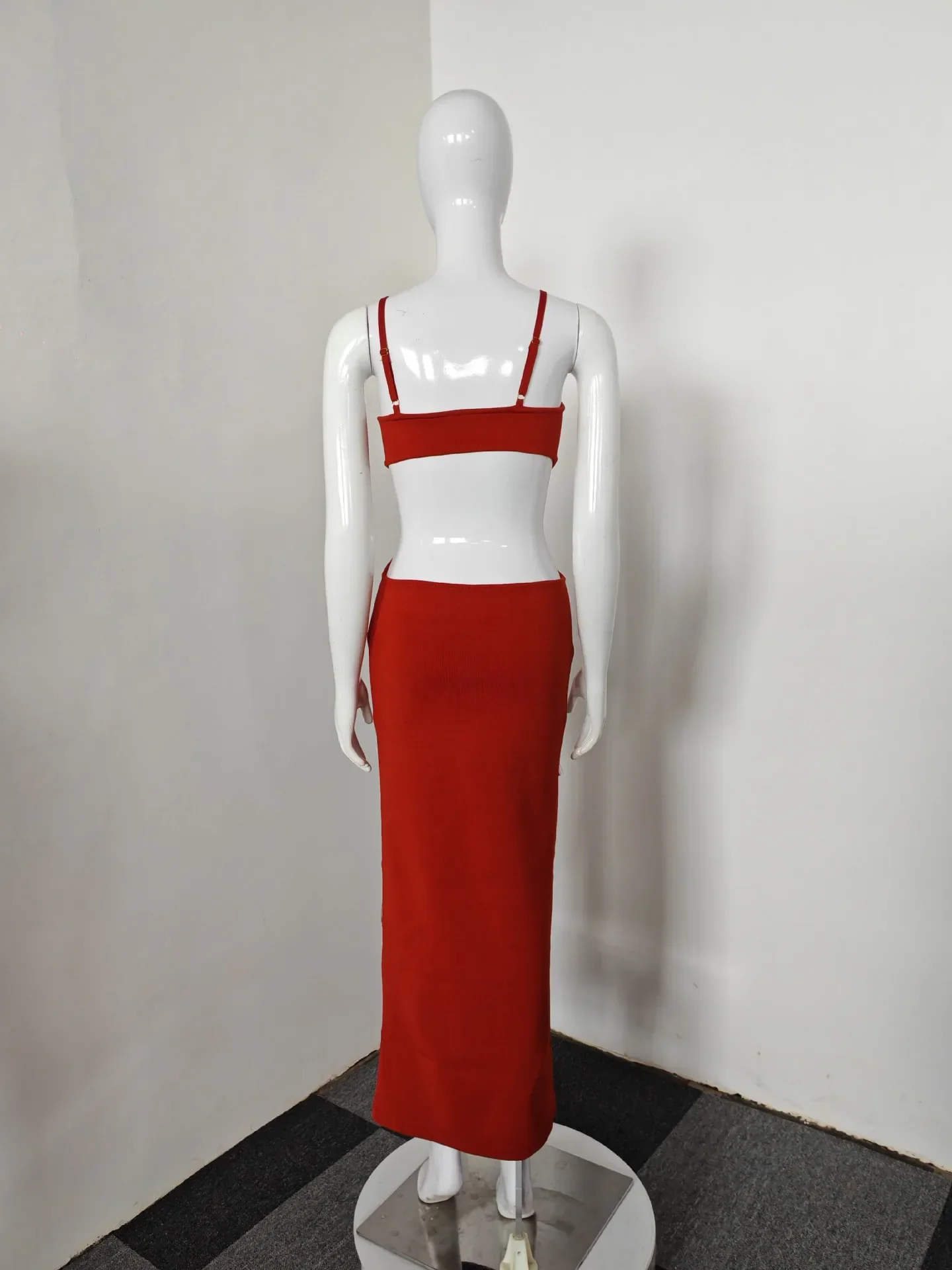 New Summer Women Sleeveless Sexy Strap V-Neck Bodycon Long Bandage Dress Celebrate Fashion Mermaid Evening Party Dress - Image 4