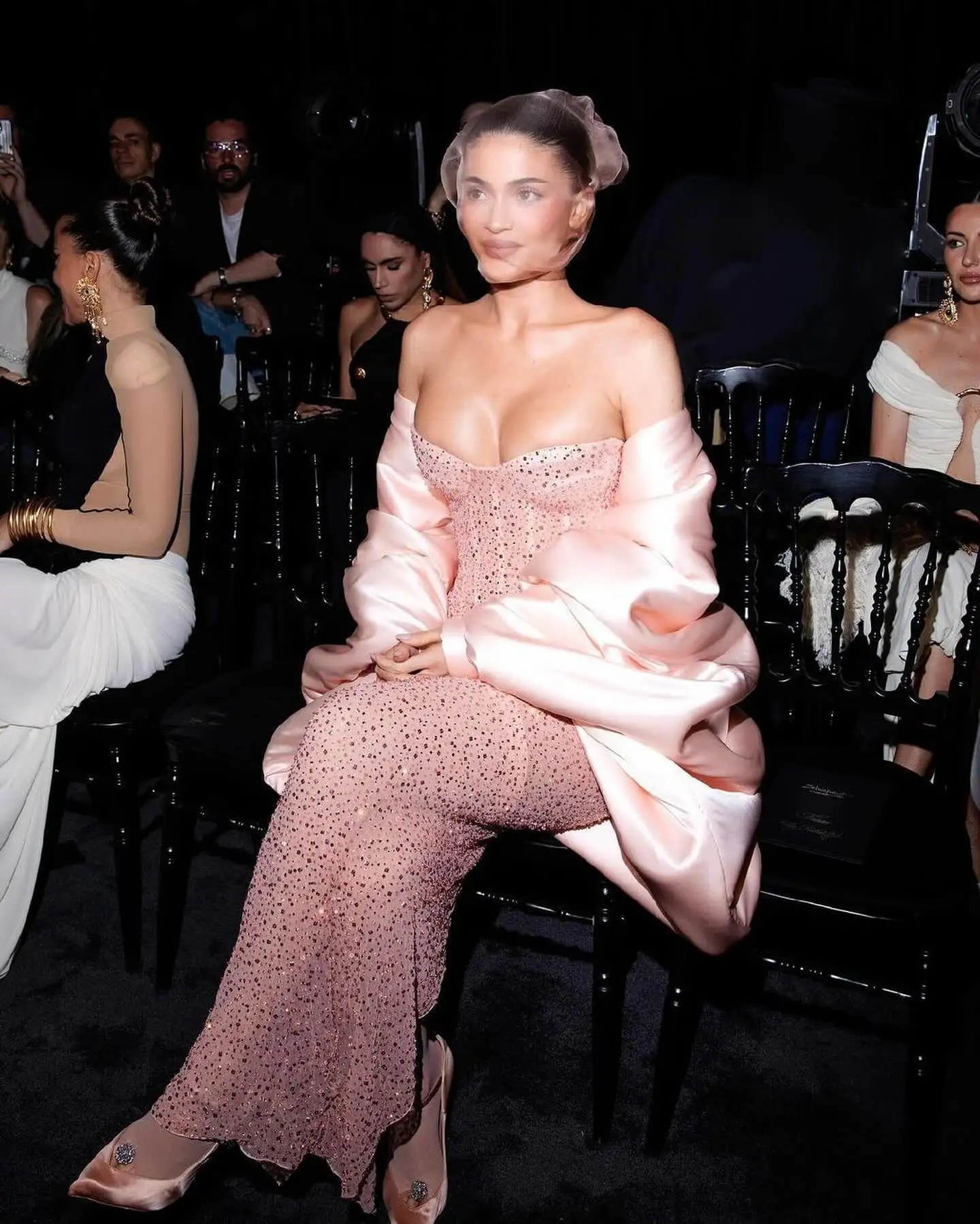 Pink Color Dazzling Diamonds Strapless Ankle Length Evening Dress Woman Birthday Party Dress Celebrity Evening Party Outfit - Image 2