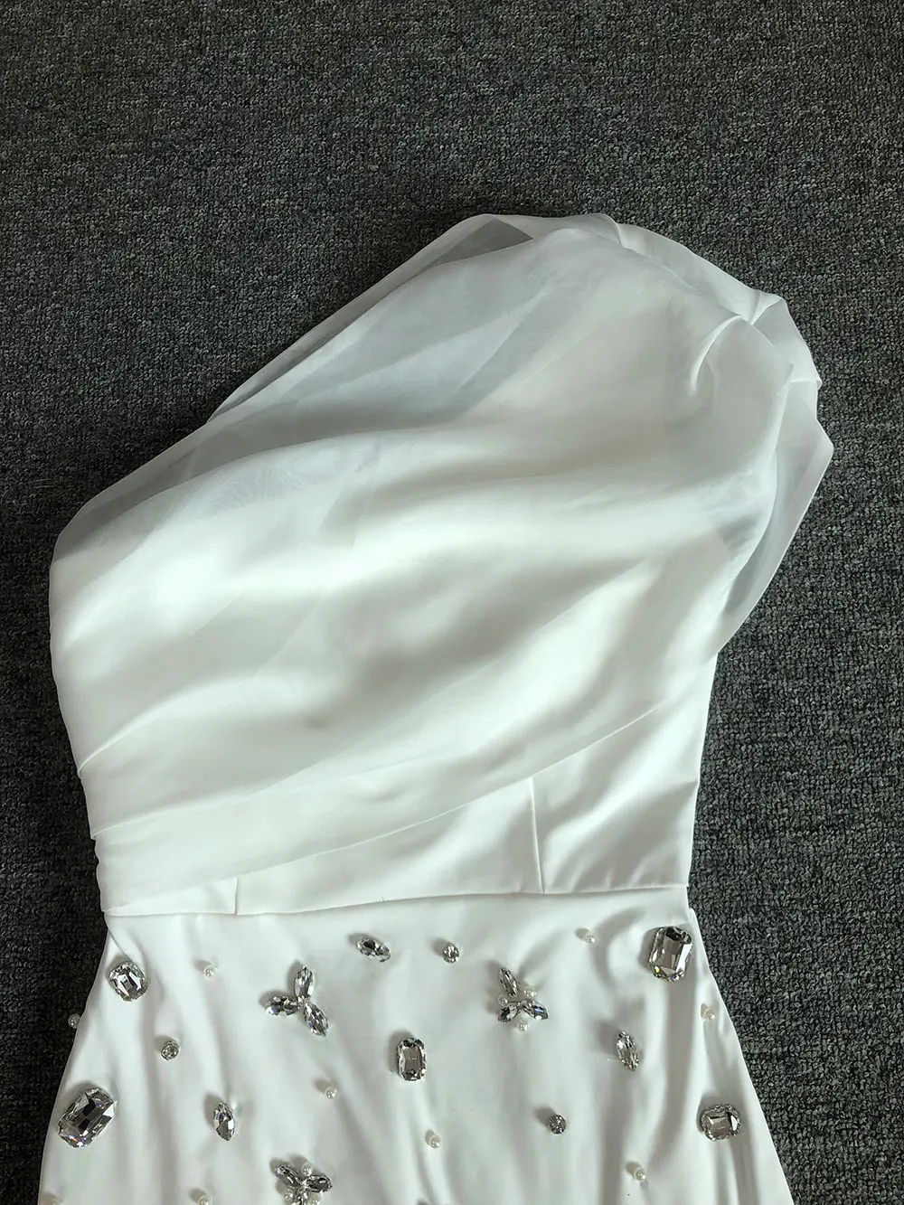 Sexy Women Light Luxury Nail Bead Dress with Slant Neck and Sleeveless Bodycon Flute Patchwork Dress Evening Party Vestidos - Image 4