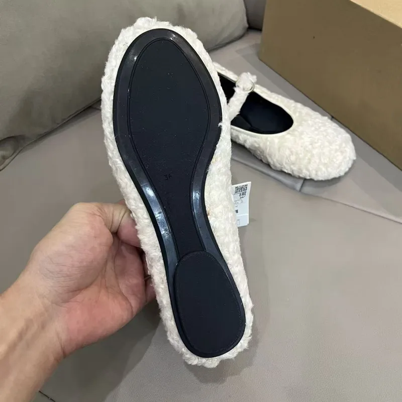 Winter Warm Furry Wool Women Ballet Flats Comfortable Soft Soles Mary Janes Walking Loafers Casual Girls Dance Lazy Shoes - Image 4