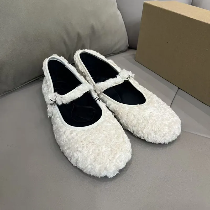 Winter Warm Furry Wool Women Ballet Flats Comfortable Soft Soles Mary Janes Walking Loafers Casual Girls Dance Lazy Shoes - Image 7