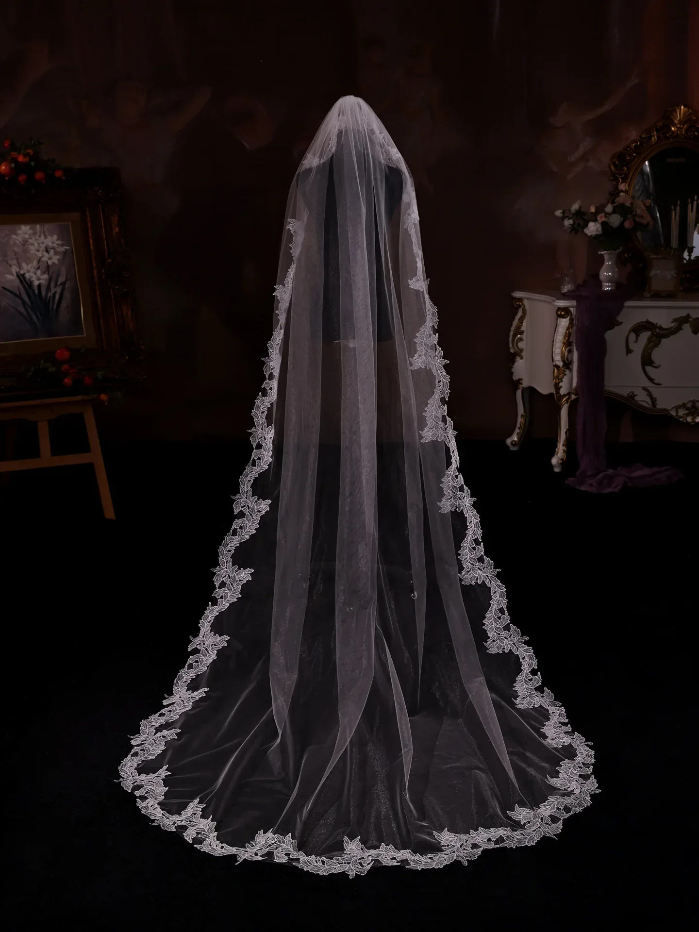 270cm White Bridal Veil Long Wedding Veils For Brides Evening Dinner Party Dress Women Girl Gifts Hair Accessories Jewelry - Image 6