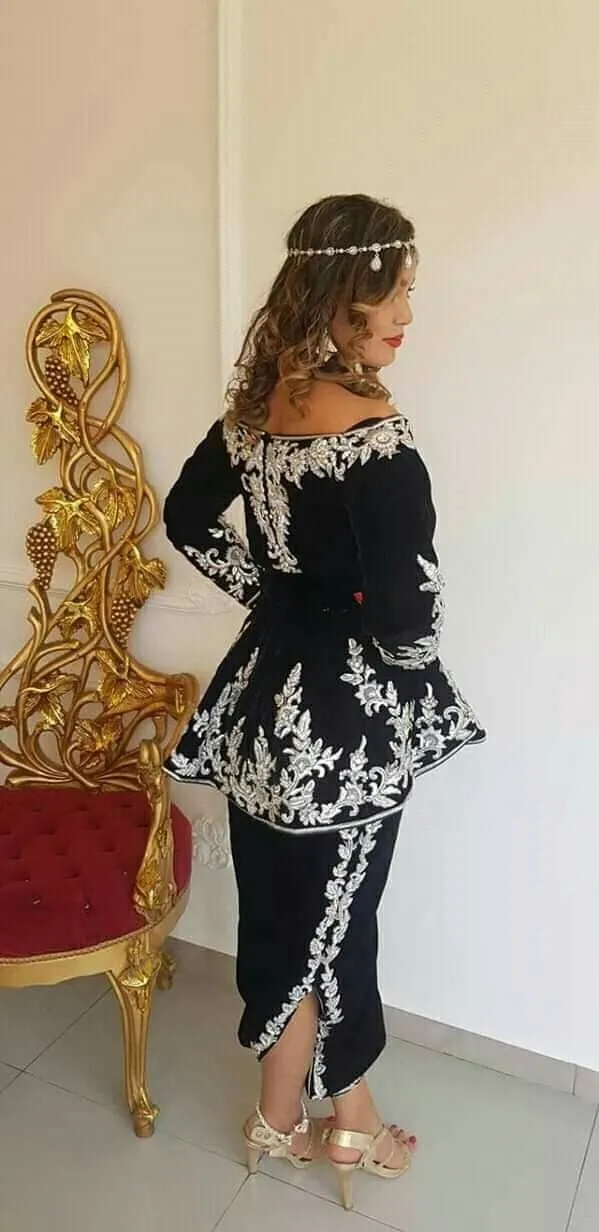 3 Pieces Traditional Algerian Dress Evening Dresses Mermaid Side Split Prom Party Gowns Lace Caftan Outfit Custom Made - Image 4