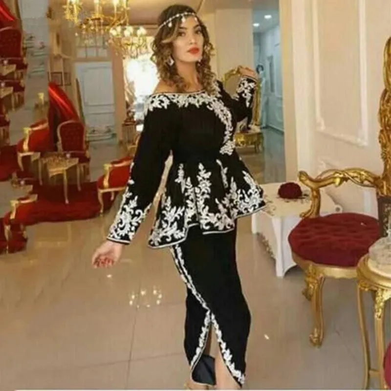 3 Pieces Traditional Algerian Dress Evening Dresses Mermaid Side Split Prom Party Gowns Lace Caftan Outfit Custom Made - Image 5