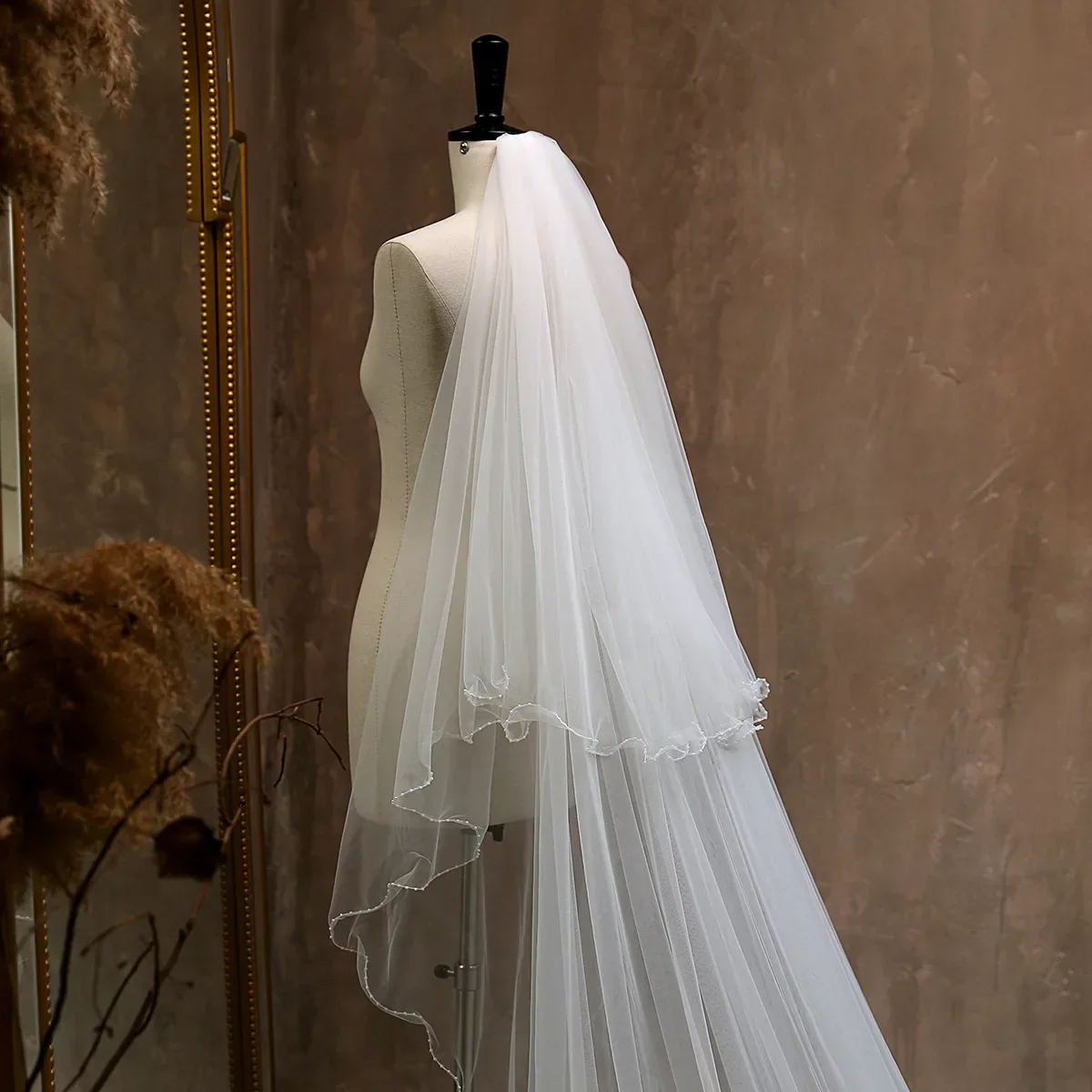 300cm Long Bridal Veil Lace Wedding Veils For Evening Dinner Party Dress Women Girl Gift Hair Accessories Brides Jewelry - Image 3