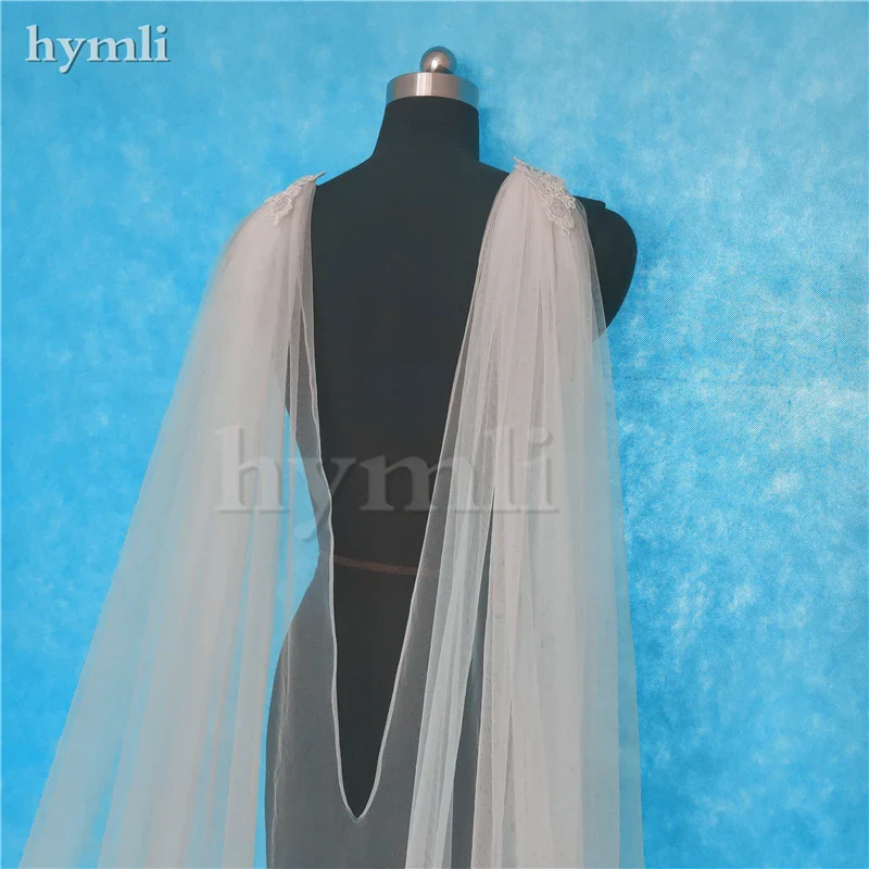 3M Sequin Lace Veil , Bridal Shoulder Veil ,Wedding Cloak Veil , Cathedral Bridal Cape in White ,Off-White , Ivory Veil - Image 3