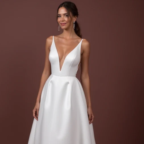 A-Line Bridal Dress with a Chapel Train for a Classic and Grand Look - Image 4