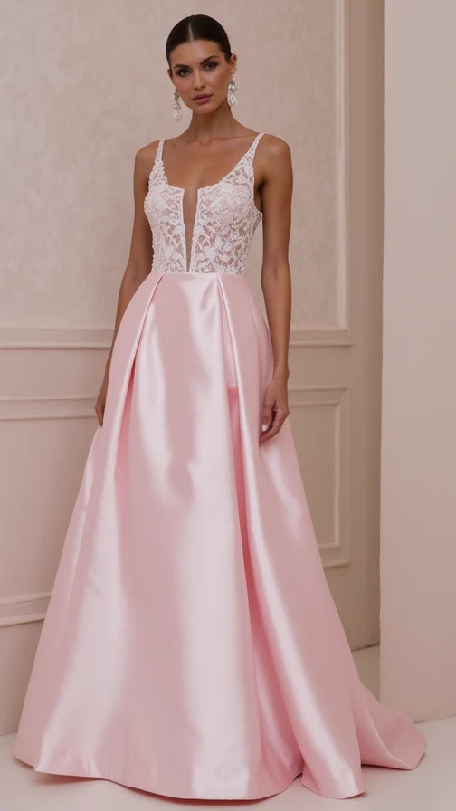A-Line Bridal Gown with a Romantic Illusion Neckline - Image 3