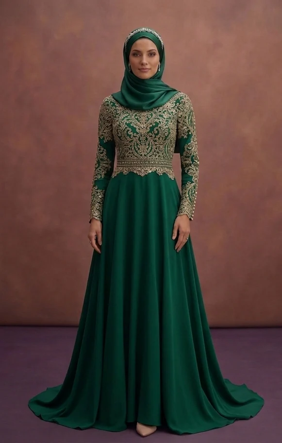 A-Line Muslim Prom Dresses – Flattering & Comfortable Fit - Image 2