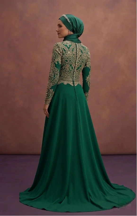 A-Line Muslim Prom Dresses – Flattering & Comfortable Fit - Image 3