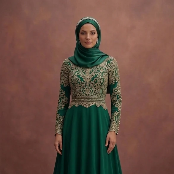 A-Line Muslim Prom Dresses – Flattering & Comfortable Fit - Image 4
