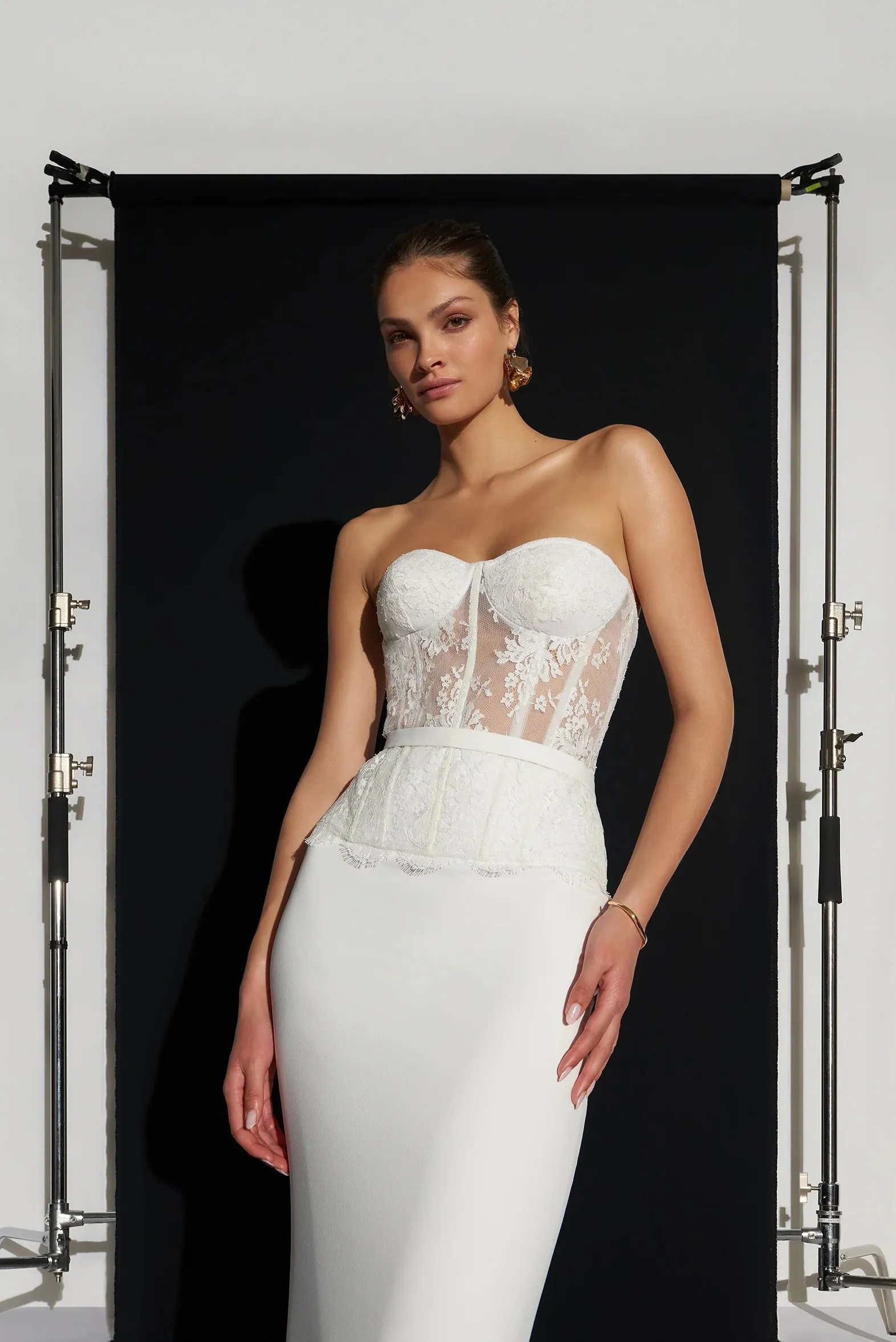 Mermaid Equisite Ivory Lace Wedding Dress Bow Court Simple Bridal Gown Vestido De Novia Satin Train Princess Dress - Image 3