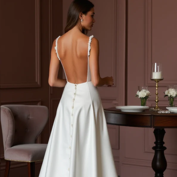 A-Line Wedding Dress for Garden Weddings with a Light and Airy Feel - Image 5