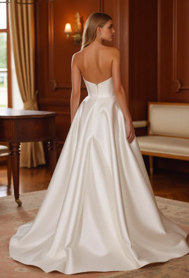 A-Line White Wedding Dress for Plus Size Brides with a Perfect Fit - Image 3