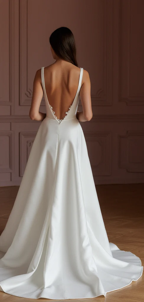 A-Line Wedding Dress with a Corset Bodice for a Flattering Shape - Image 3