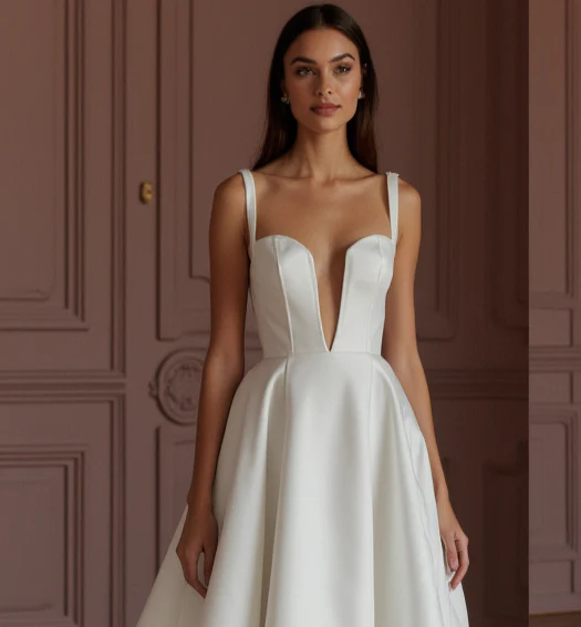 A-Line Wedding Dress with a Corset Bodice for a Flattering Shape - Image 4