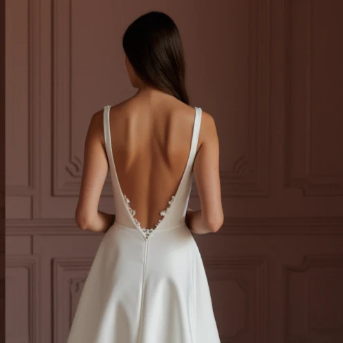 A-Line Wedding Dress with a Corset Bodice for a Flattering Shape - Image 5