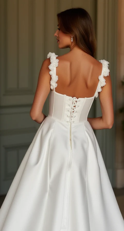 A-Line Wedding Dress with a Simple and Elegant Silhouette - Image 3