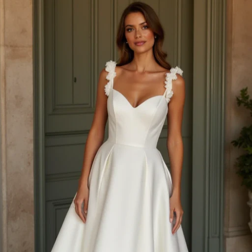 A-Line Wedding Dress with a Simple and Elegant Silhouette - Image 4