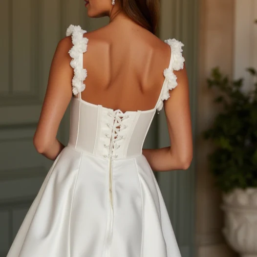 A-Line Wedding Dress with a Simple and Elegant Silhouette - Image 5