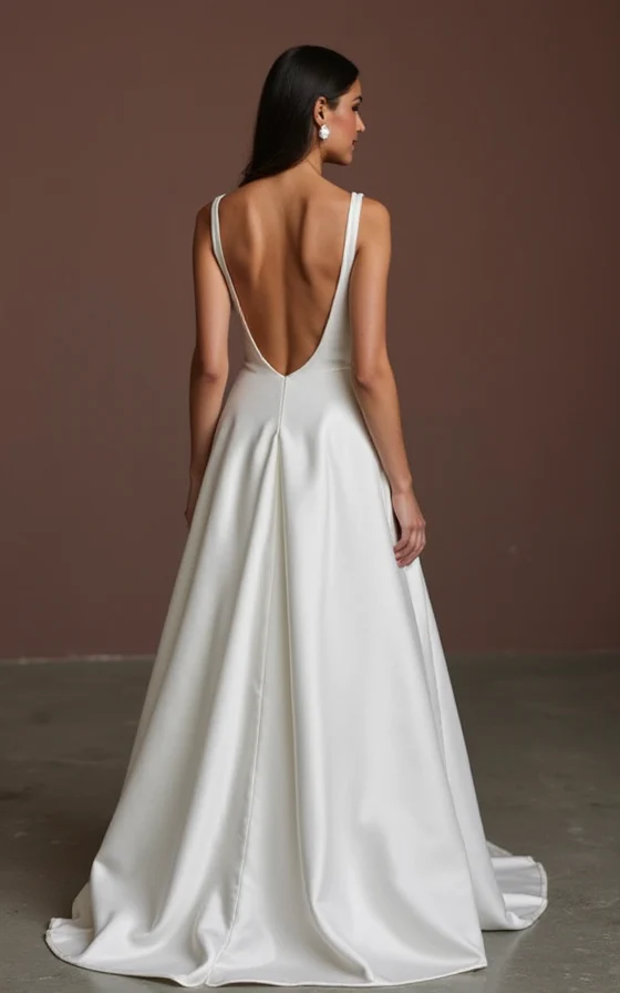 A-Line Wedding Dress with a V-Back for a Subtle Yet Elegant Touch - Image 5