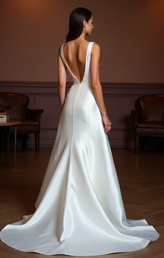 A-Line Wedding Dress with an Empire Waist for a Slimming Effect - Image 3