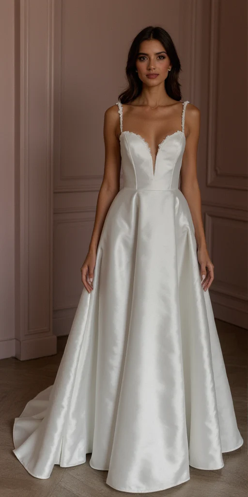 A-Line Wedding Dress with Beaded Bodice for a Glamorous Look - Image 2