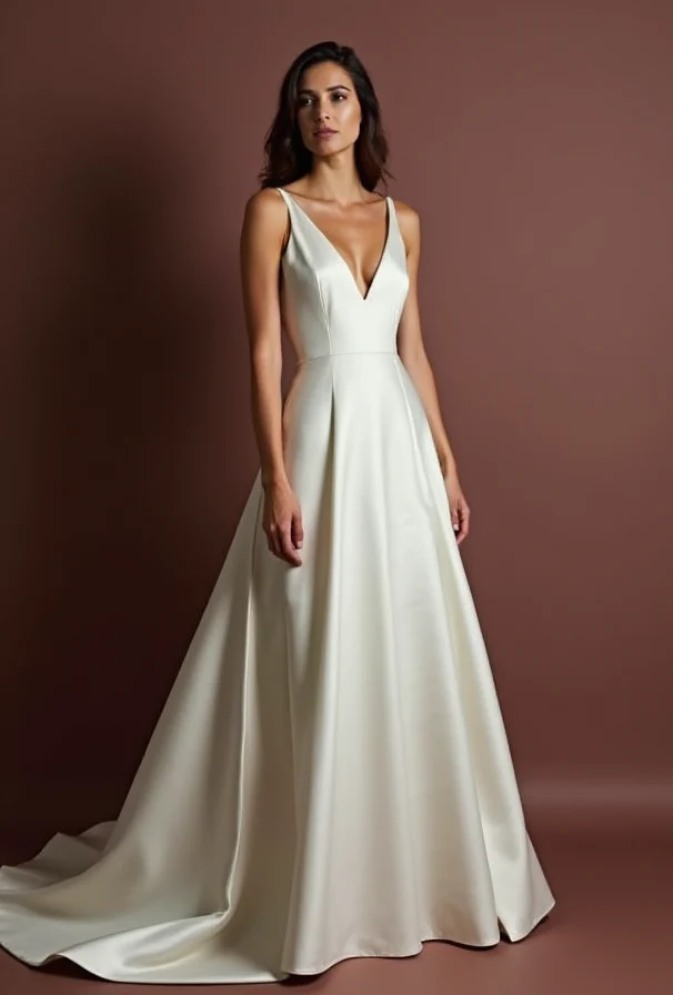 A-Line Wedding Dress with Layers of Organza for a Luxurious Feel - Image 2