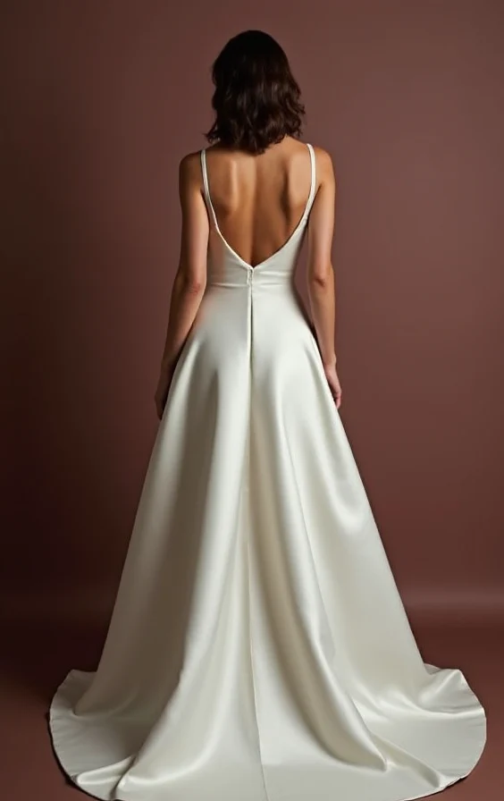 A-Line Wedding Dress with Layers of Organza for a Luxurious Feel - Image 3