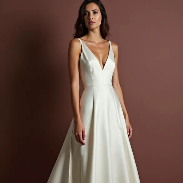 A-Line Wedding Dress with Layers of Organza for a Luxurious Feel - Image 4
