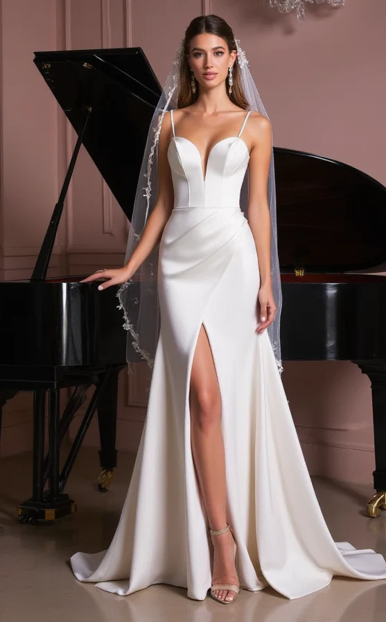 A-Line Wedding Dress with Ruffled Skirt for a Playful and Fun Look - Image 2