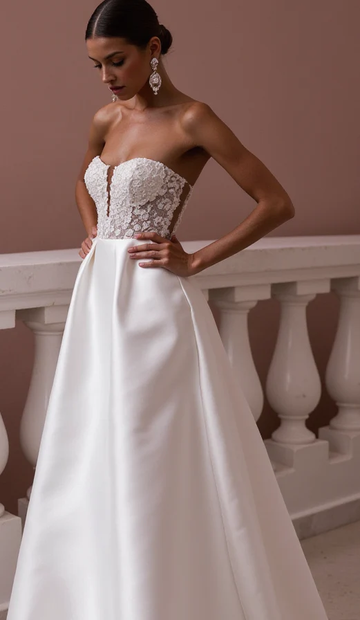 A-Line Wedding Dress with Soft Tulle Layers for a Dreamy Effect - Image 2