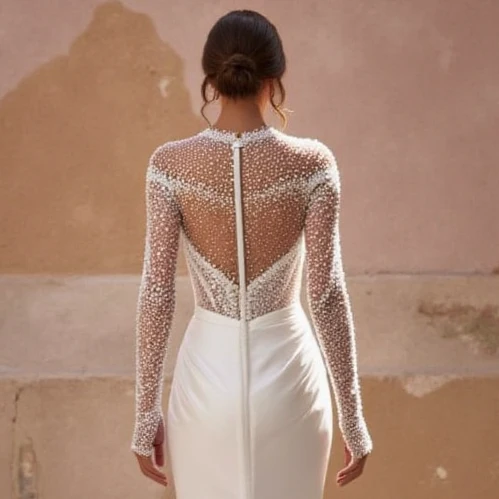 A-Line Wedding Dress with Spaghetti Straps for a Light and Airy Feel - Image 5