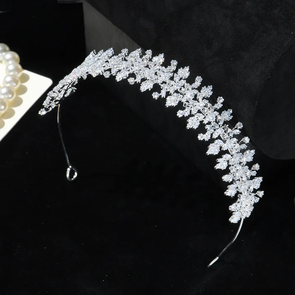 AAA Zircon Tiaras and Crowns Cubic Zirconia Headband For Brides Women CZ Headpiece Bridal Jewelry Wedding Hair Accessories - Image 3