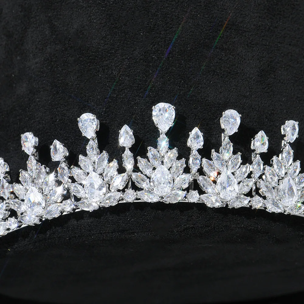 AAA Zircon Tiaras and Crowns CZ Zirconia Diadem For Brides Women Prom Pageant Headband Wedding Accessories Bridal Hair Jewelry - Image 2