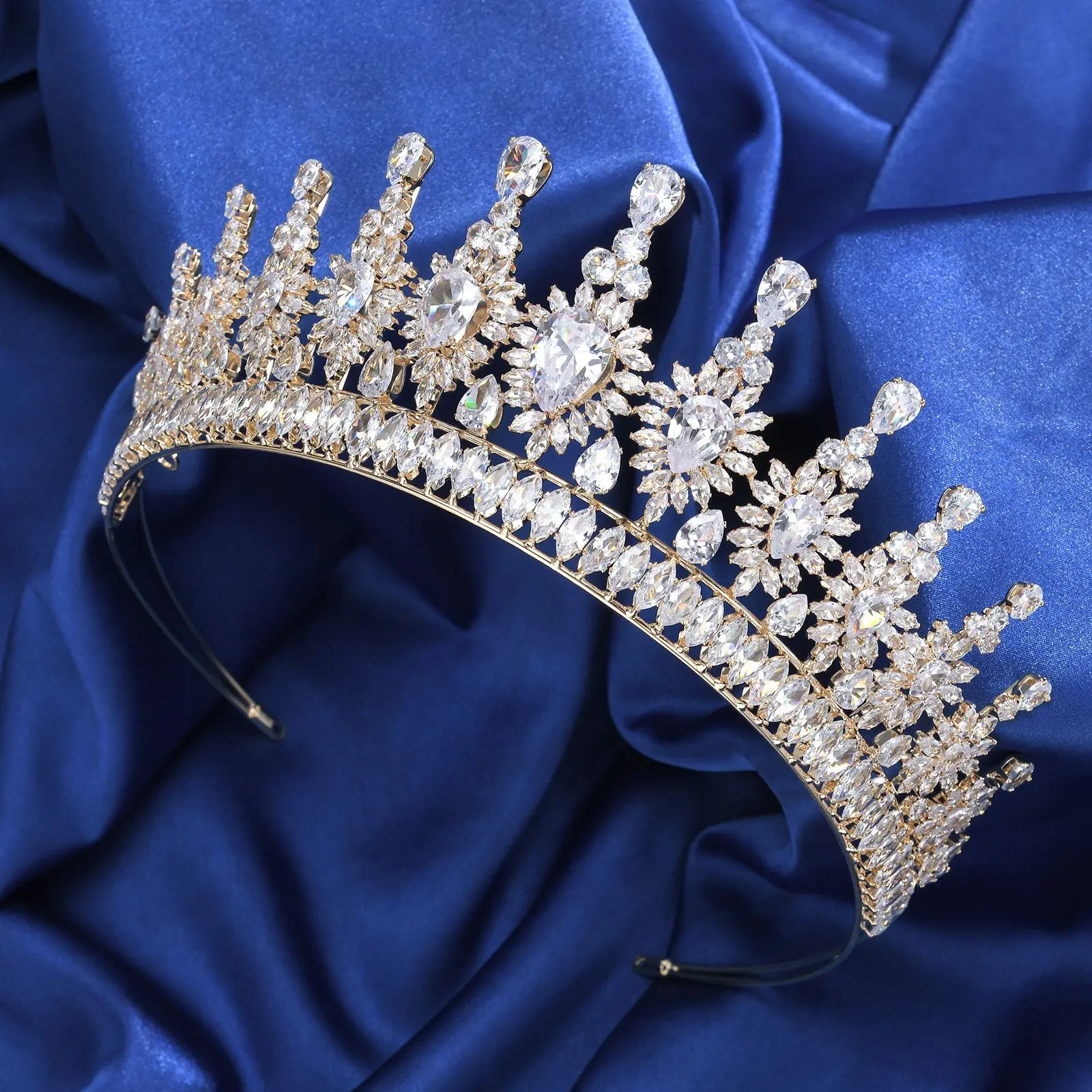 AAA Zircon Tiaras and Crowns CZ Zirconia Headband For Bride Women Princess Queen Diadem Wedding Accessories Bridal Hair Jewelry - Image 5