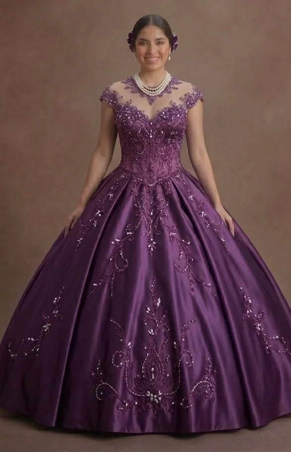 Amethyst Purple Quinceañera Dress Silk Blend 2026 - Image 2
