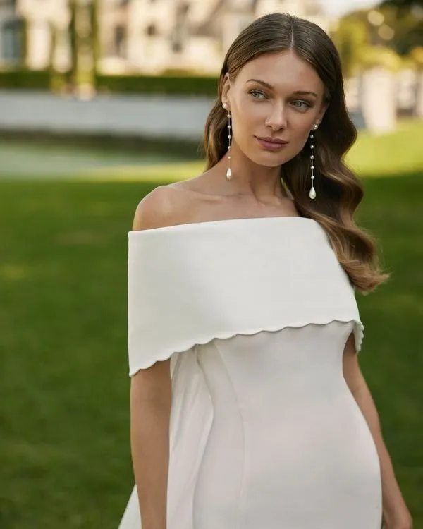 Elegant Sheath-Style Three-Piece Wedding Dress Vestido De Novia Modern Mermaid Satin Bridal Gown Princess Court Train Bow - Image 3