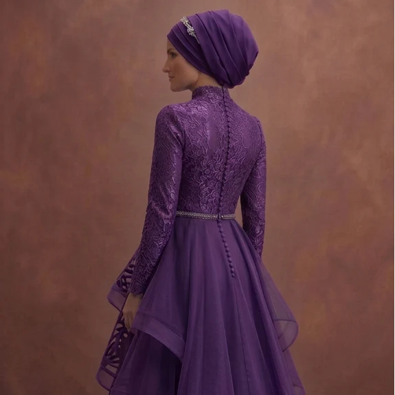 Azure Layered Muslim Prom Dresses – Unique & Fashion-Forward - Image 5